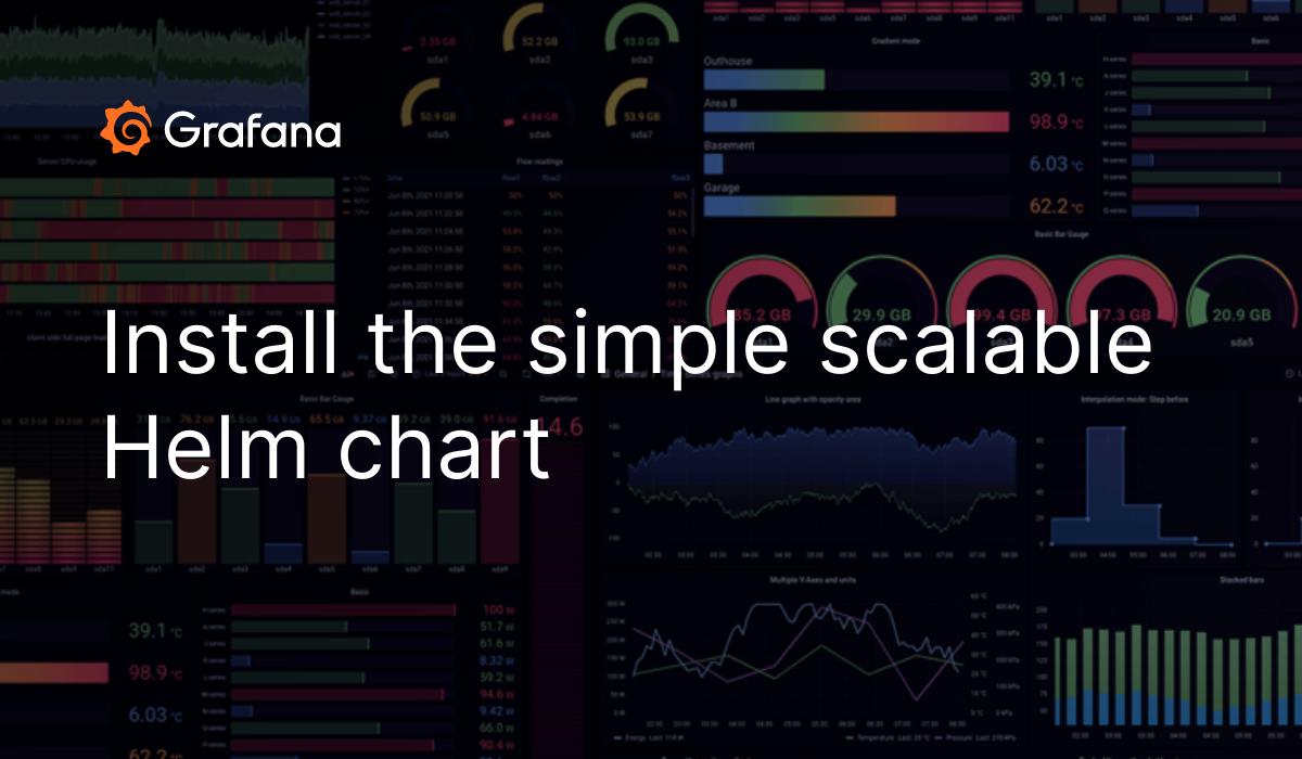 Install the simple scalable Helm chart Grafana Loki documentation